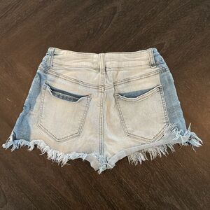 Altar'd State Light Blue Frayed Jean Shorts